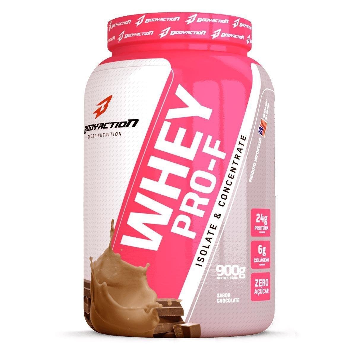 Whey Pro-F Body Action 900 g Feminino - Chocolate | Netshoes