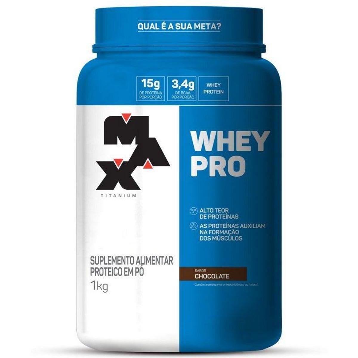 WHEY PRO MAX TITANIUM CHOCOLATE 1 KG Menor preço em WHEY PRO MAX TITANIUM CHOCOLATE 1 KG