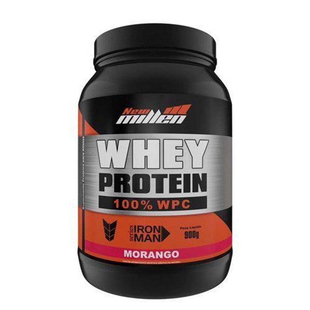 Whey Protein 100% - 900g Morango - New Millen