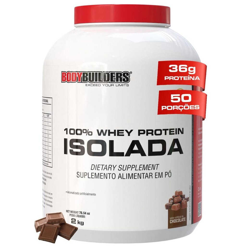Whey Protein 100% Isolada 2kg - Bodybuilders