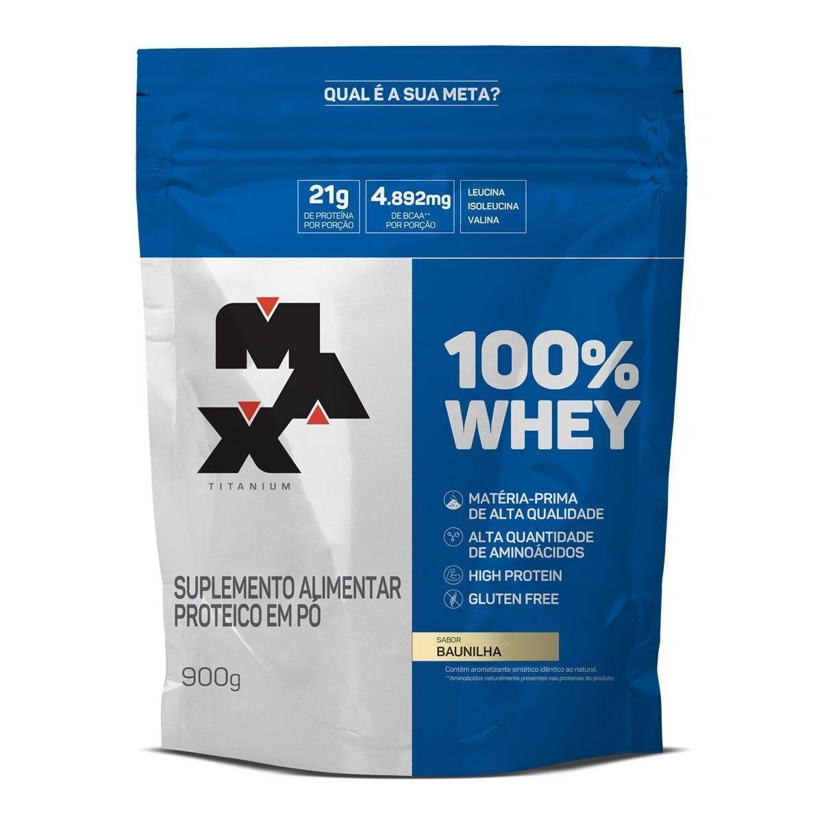 Whey Protein 100% Max Titanium Menor preço em Whey Protein 100% Max Titanium
