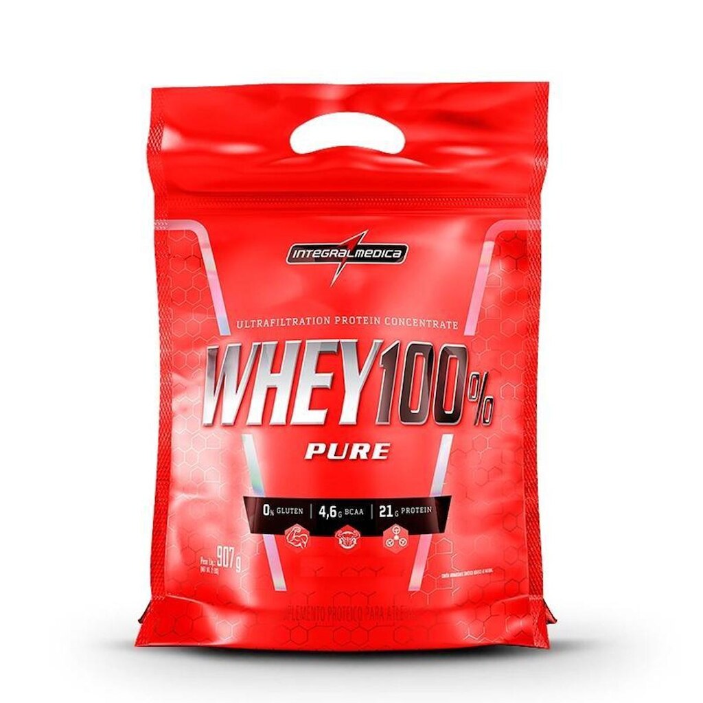 Whey Protein 100% Pure 907gr Refil - Integral Médica