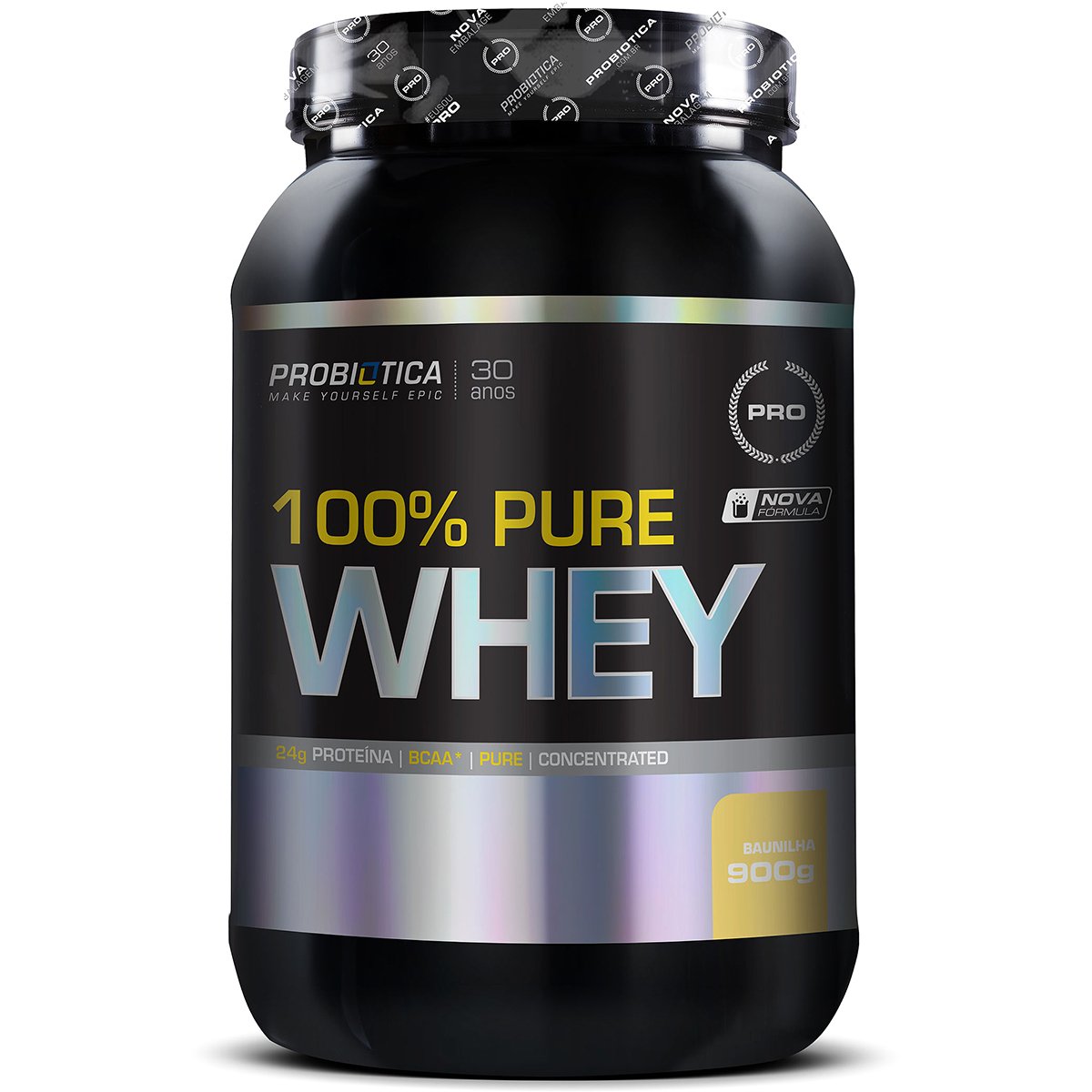 Whey 100 Hd é Bom Whey Protein 100% Pure Whey 900g - Probiótica - Baunilha | Netshoes