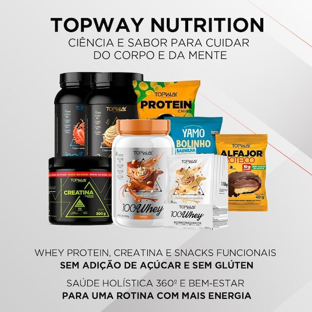 Whey protein 100% torta de maracujá 10 sachês de 35g topway
