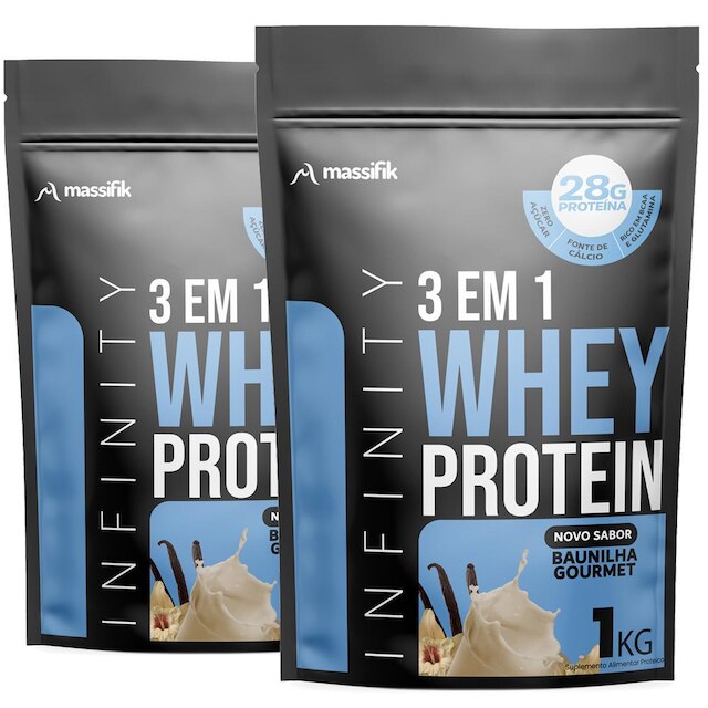 Whey Protein 3 em 1 Infinity - 2kg - Baunilha Menor preço em Whey Protein 3 em 1 Infinity - 2kg - Baunilha
