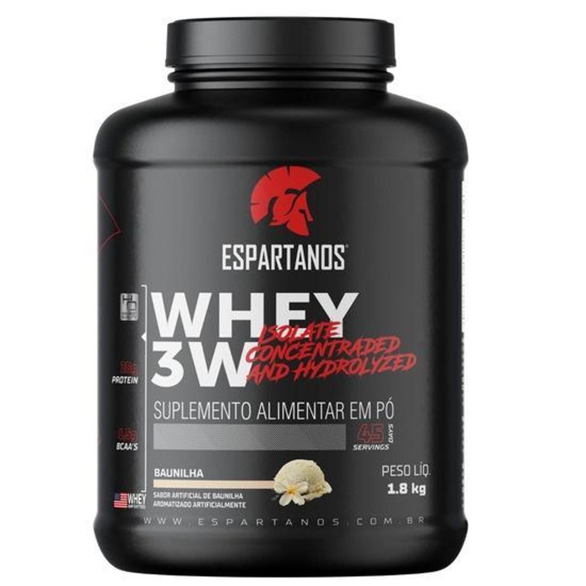 Whey Protein 3W Concentrado Isolado e Hidrolisado 1,8Kg - Top Whey 3w Máximo Desempenho Espartanos é ruim? Whey Protein 3W Concentrado Isolado e Hidrolisado 1,8Kg - Top Whey 3w Máximo Desempenho Espartanos é boa?