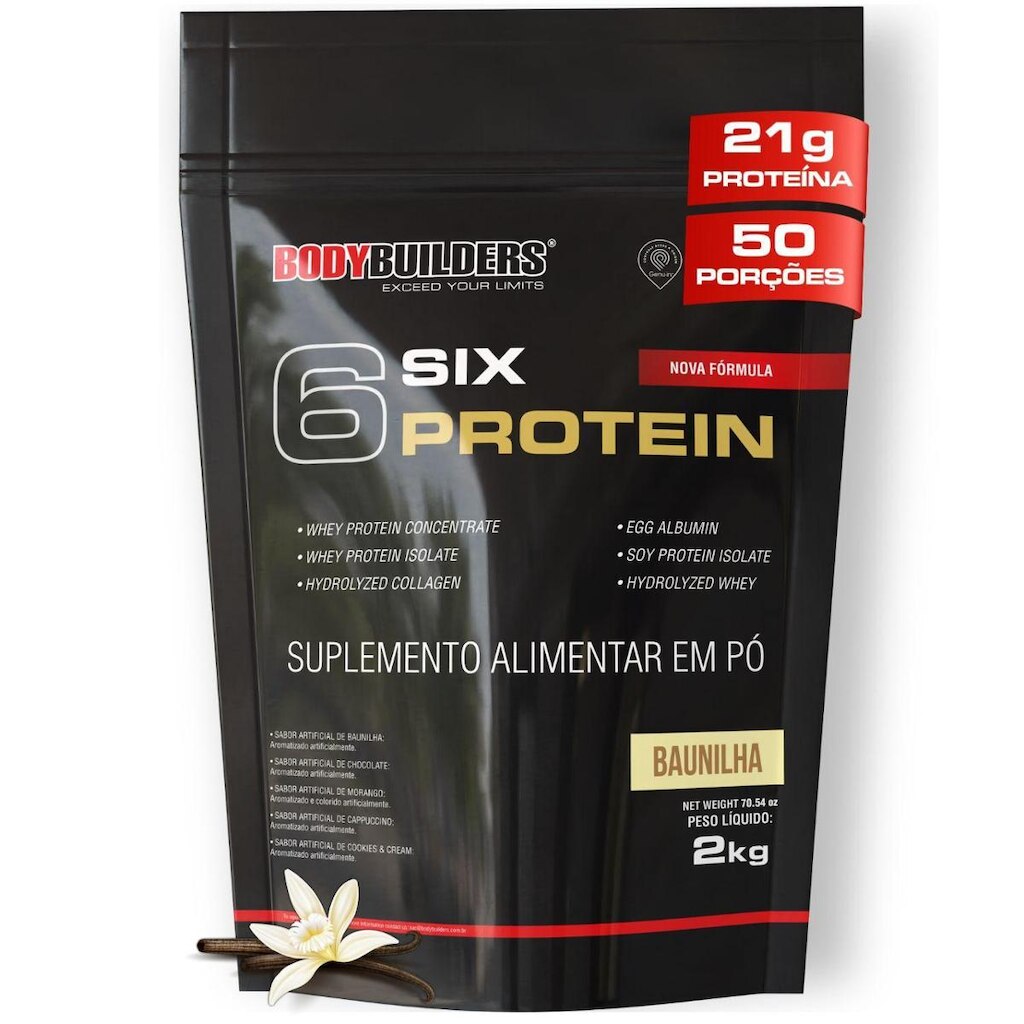 Whey Protein 6 Six Protein 2kg Refil - Bodybuilders