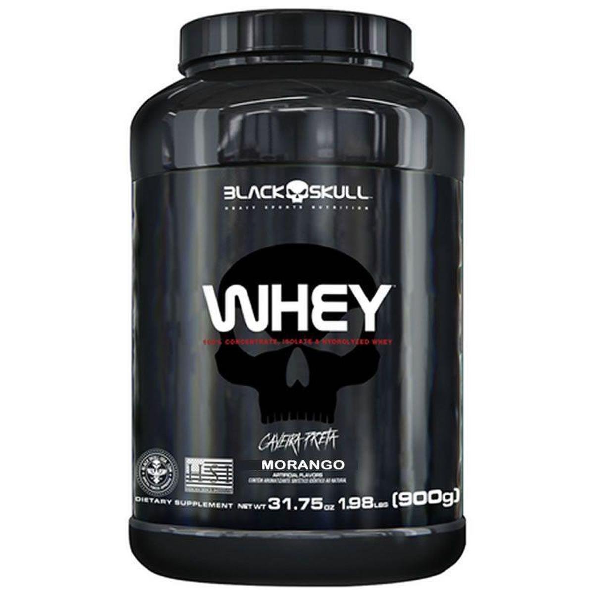 Whey Protein 900g - Black Skull Menor preço em Whey Protein 900g - Black Skull