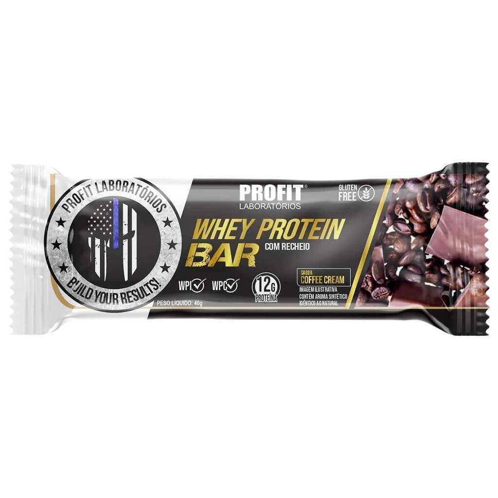 Whey Protein Bar - 1 Unidades 40g Coffee Cream - ProFit