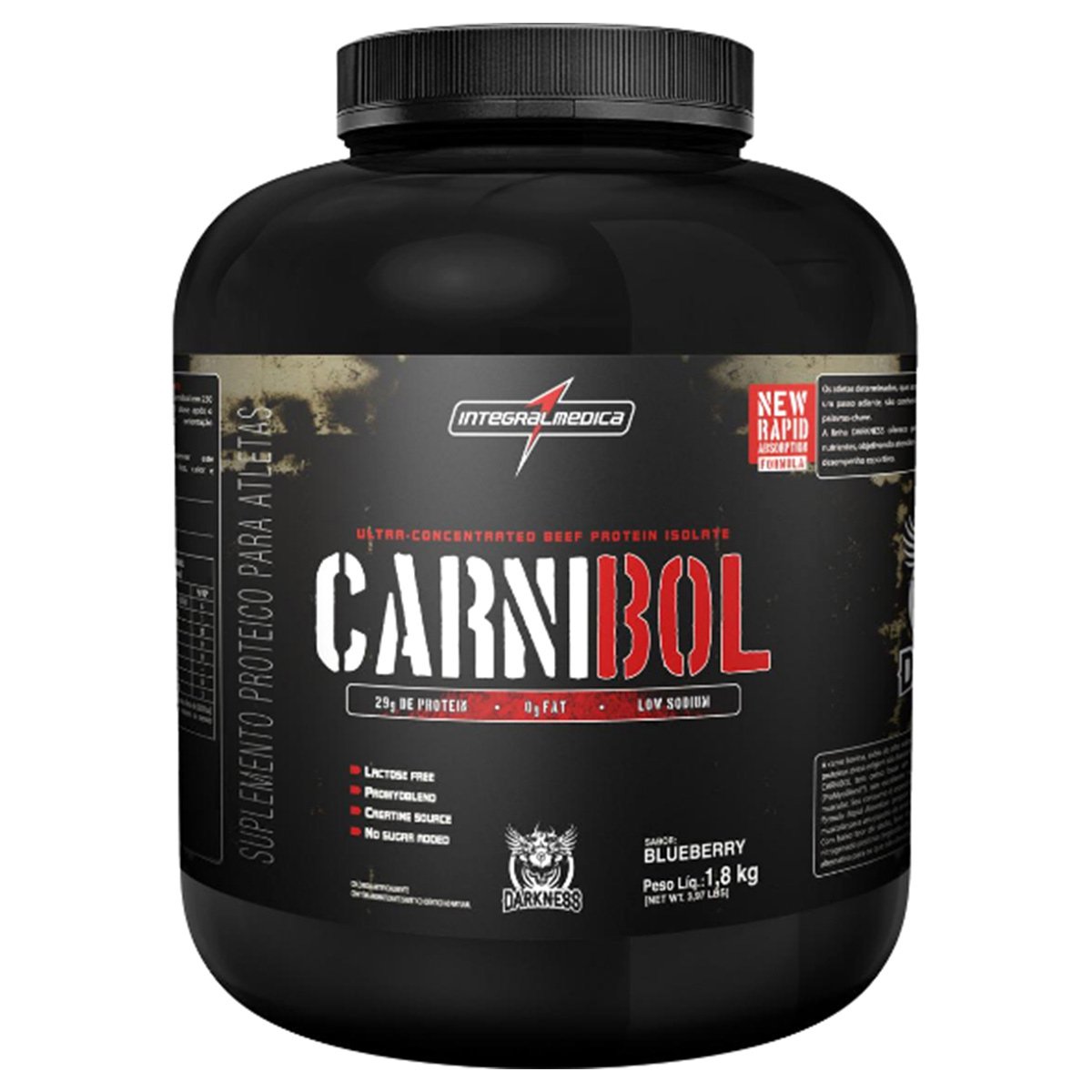 Whey Protein Carnibol 1,8Kg Darkness Integralmédica Blueberry