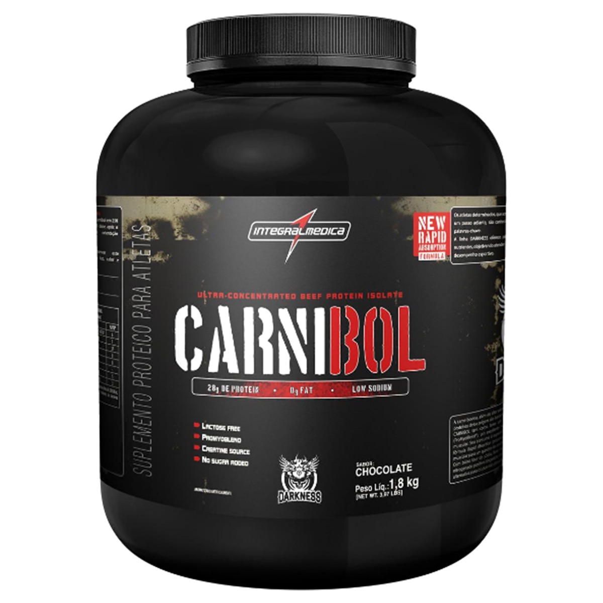 Whey Protein Carnibol 1,8Kg Darkness - Integralmédica Menor preço em Whey Protein Carnibol 1,8Kg Darkness - Integralmédica