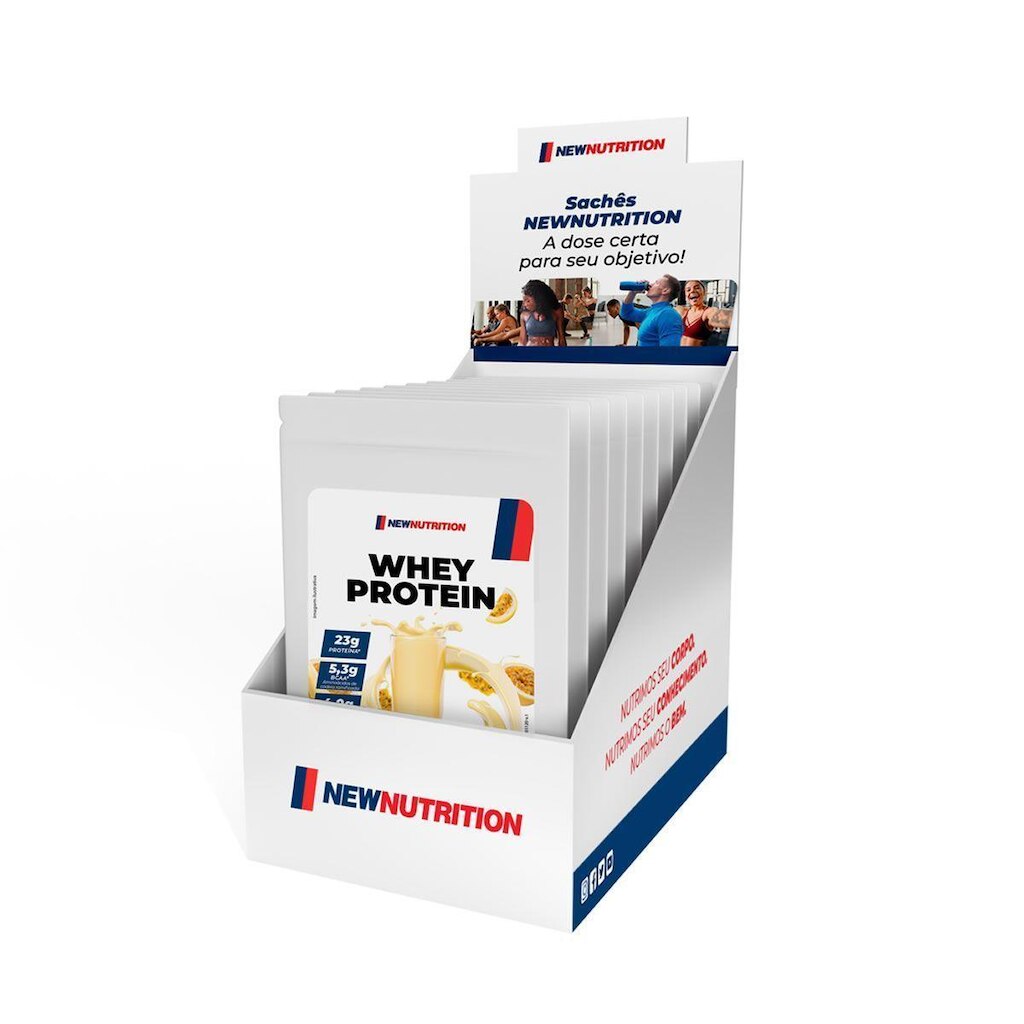 Whey Protein Concentrado - 10 Sachês 30g Mousse de Maracujá - NewNutrition