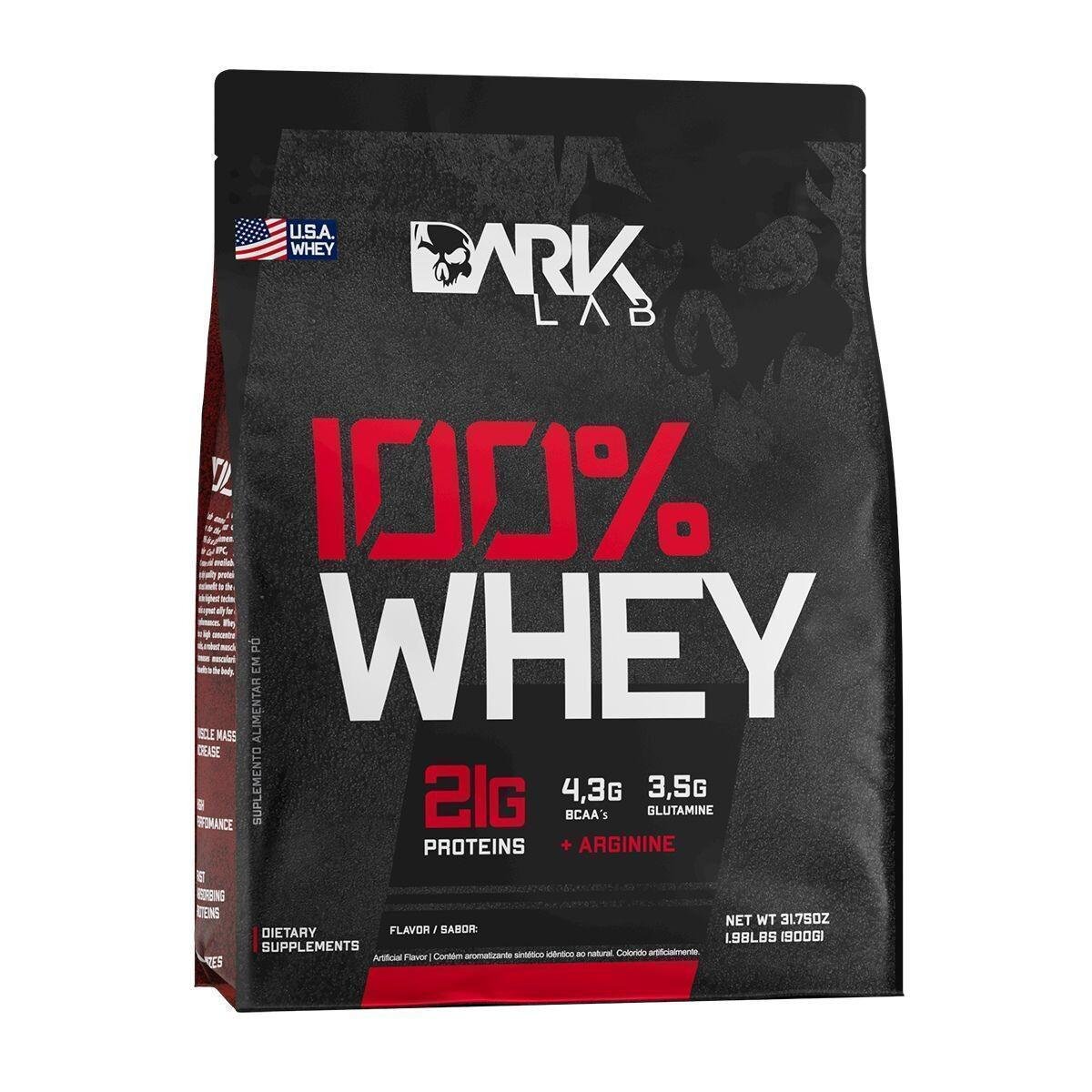 Whey Protein Concentrado 100% Importado 900g Dark Lab Menor preço em Whey Protein Concentrado 100% Importado 900g Dark Lab