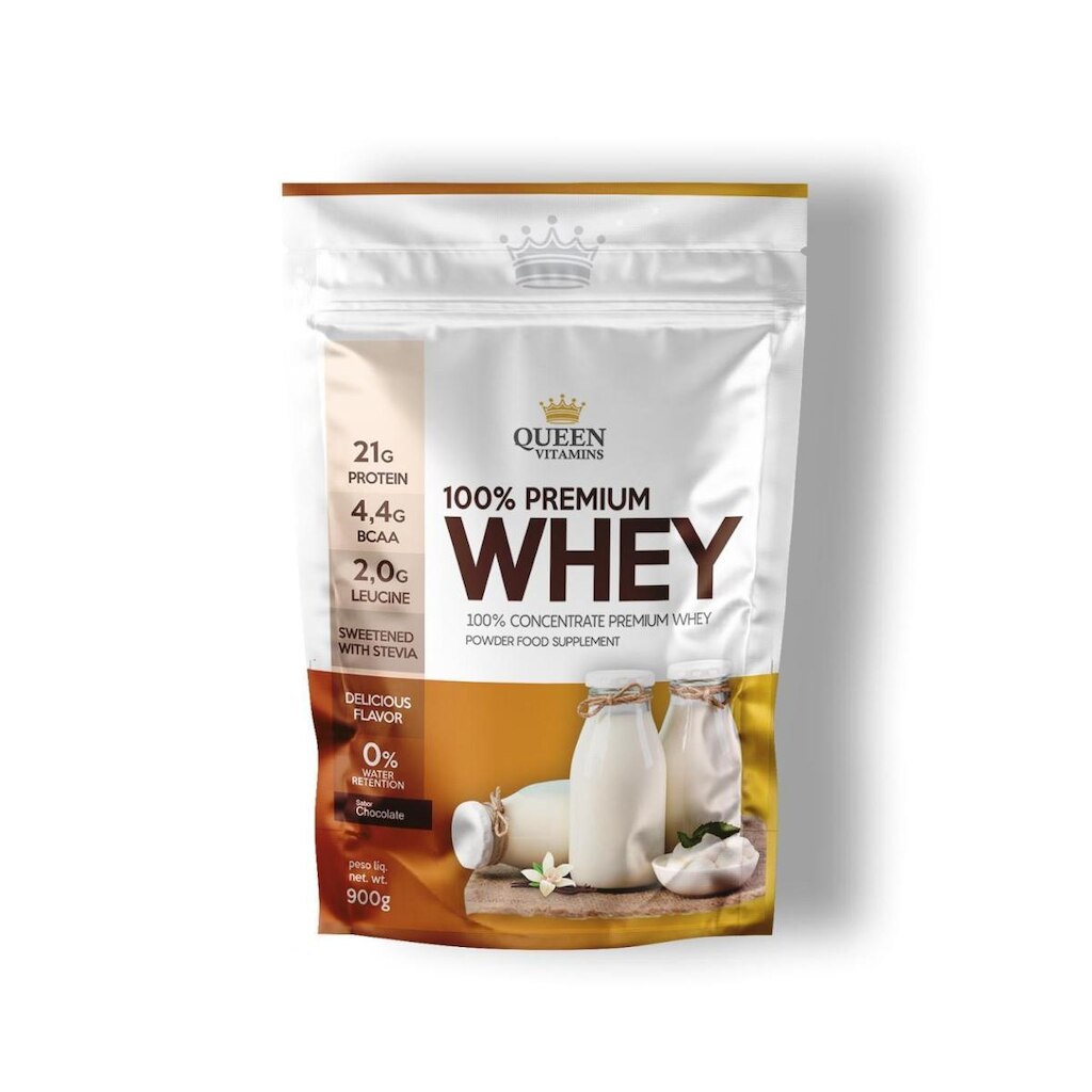 Whey Protein Concentrado 100% Importado 900g Queen Vitamins