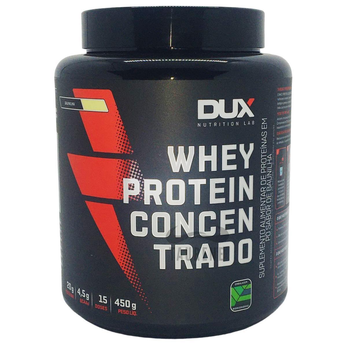 Whey Protein Concentrado 100% Proteína Baunilha 450g - Dux Nutrition Menor preço em Whey Protein Concentrado 100% Proteína Baunilha 450g - Dux Nutrition