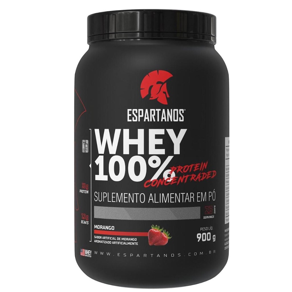 Whey Protein Concentrado 100% Pure 900g WPC 80 - 900G - Espartanos
