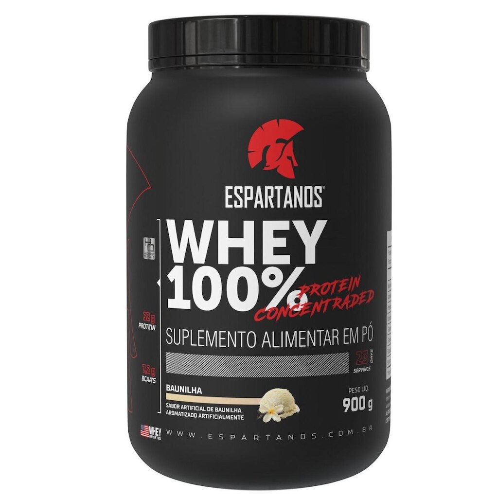 Whey Protein Concentrado 100% Pure 900g WPC 80 - 900G - Espartanos