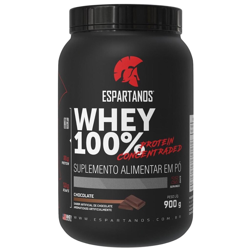Whey Protein Concentrado 100% Pure 900g WPC 80 - 900G - Espartanos
