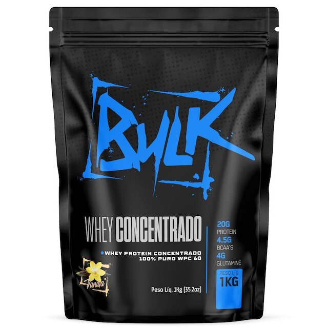 Whey Protein Concentrado 100% Puro 1kg Bulk Nutrition