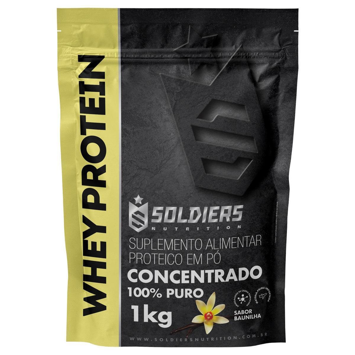 Whey Protein Concentrado 1Kg - Baunilha - Importado - Soldiers Nutrition Menor preço em Whey Protein Concentrado 1Kg - Baunilha - Importado - Soldiers Nutrition