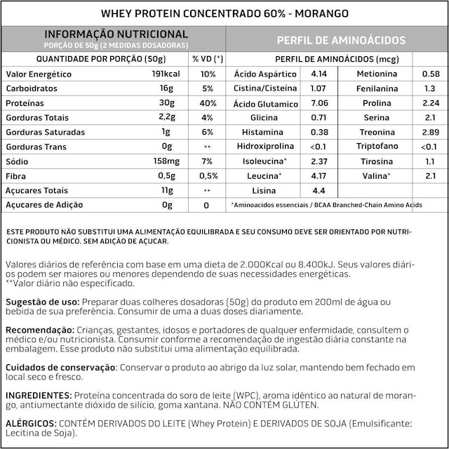Whey Protein Concentrado 1Kg - Morango - Importado - Soldiers Nutrition
