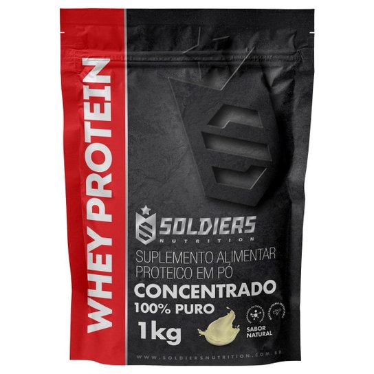 Whey Protein Concentrado 1Kg - Natural - 100% Puro Importado - Soldiers Nutrition Menor preço em Whey Protein Concentrado 1Kg - Natural - 100% Puro Importado - Soldiers Nutrition