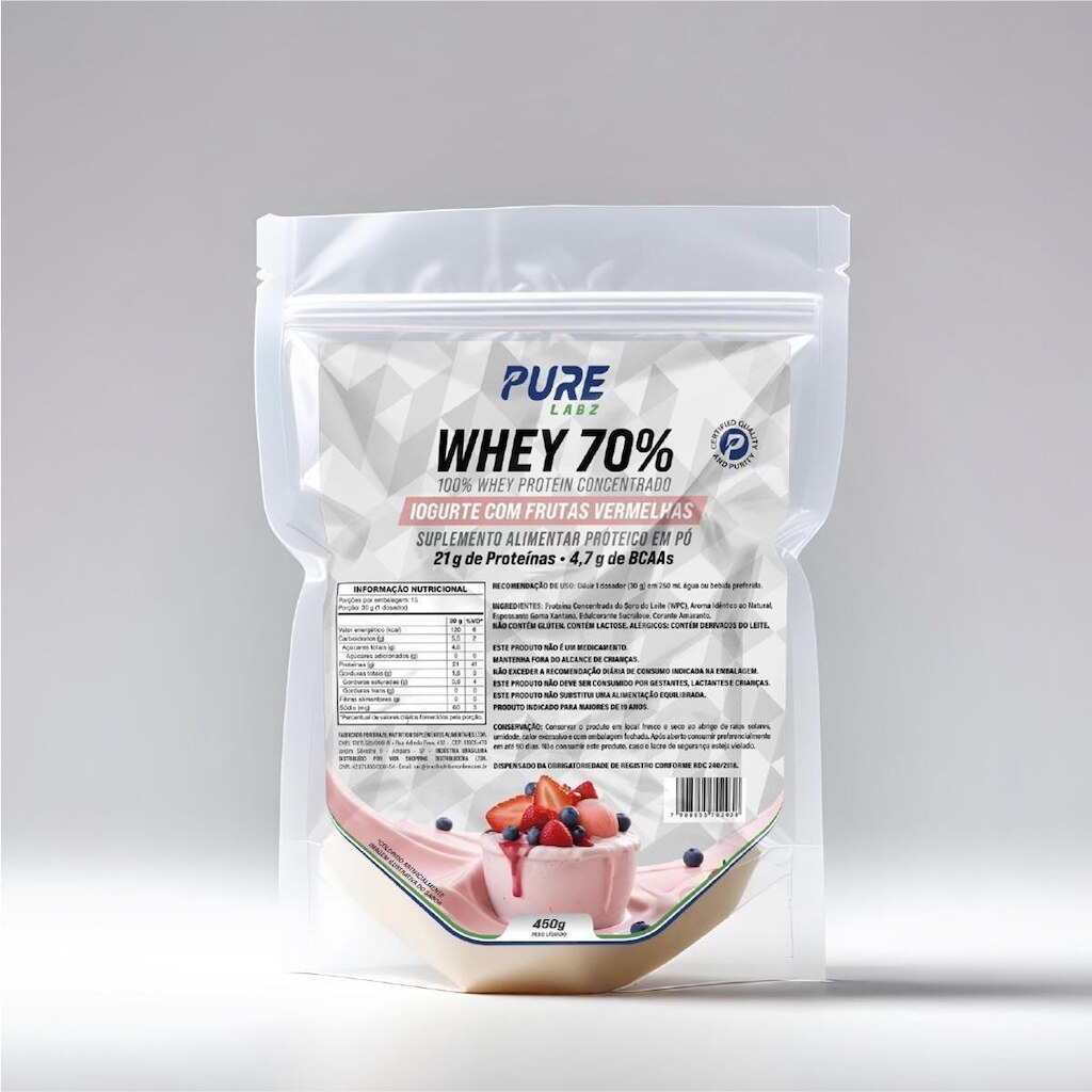 Whey Protein Concentrado 70% 450g Pure Athletic