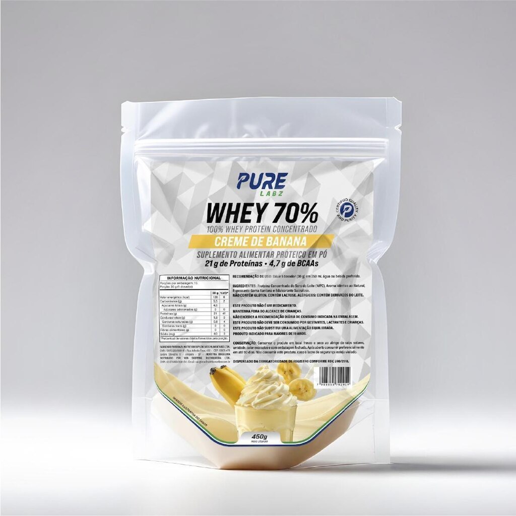 Whey Protein Concentrado 70% 450g Pure Athletic