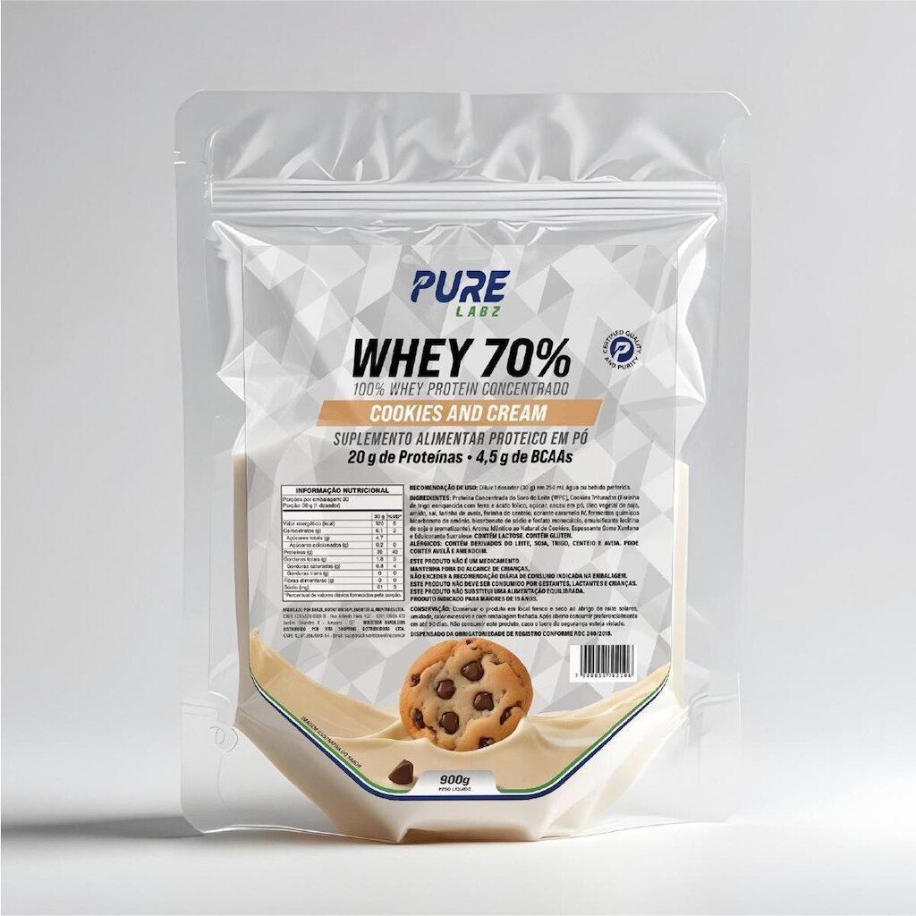 Whey Protein Concentrado 70% 900g Pure Athletic