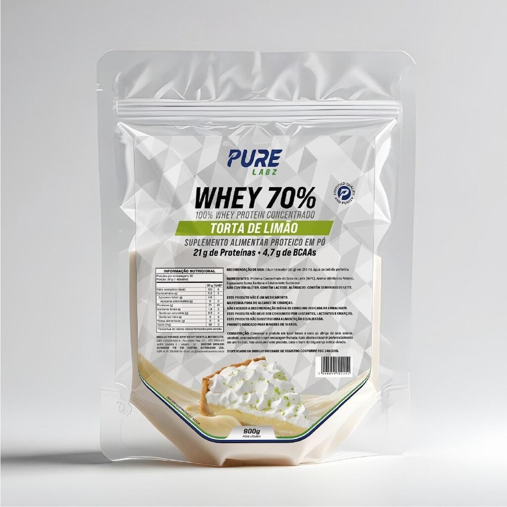 Whey Protein Concentrado 70% 900g Pure Athletic