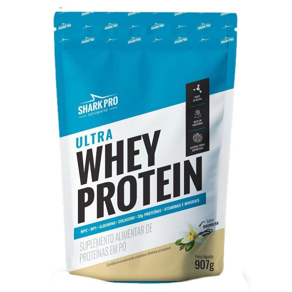 Whey Protein Concentrado Baunilha 907g - Shark Pro