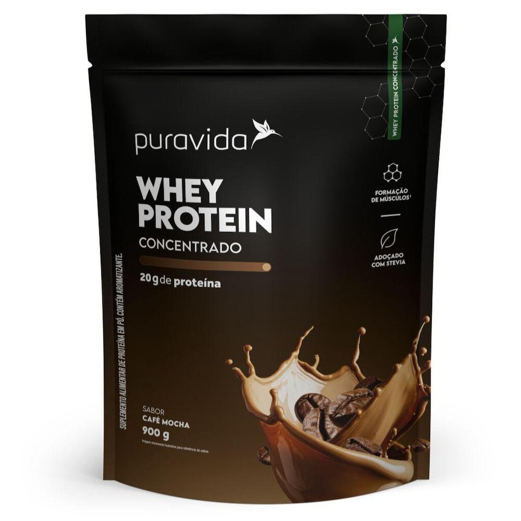 Whey Protein Concentrado Cafe Mocha 900g - PuraVida