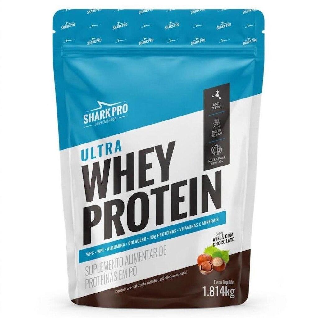 Whey Protein Concentrado Chocolate Avela 1.8kg - Shark Pro
