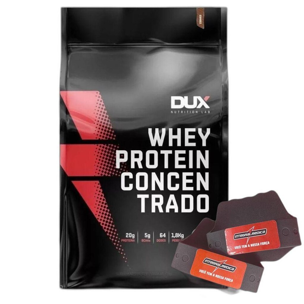 Whey Protein Concentrado Cookies 1,8Kg  + Luva - Dux
