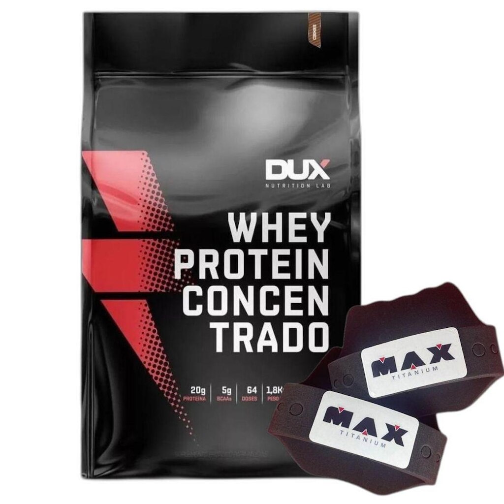 Whey Protein Concentrado Cookies 1,8Kg  + Luva Max - Dux