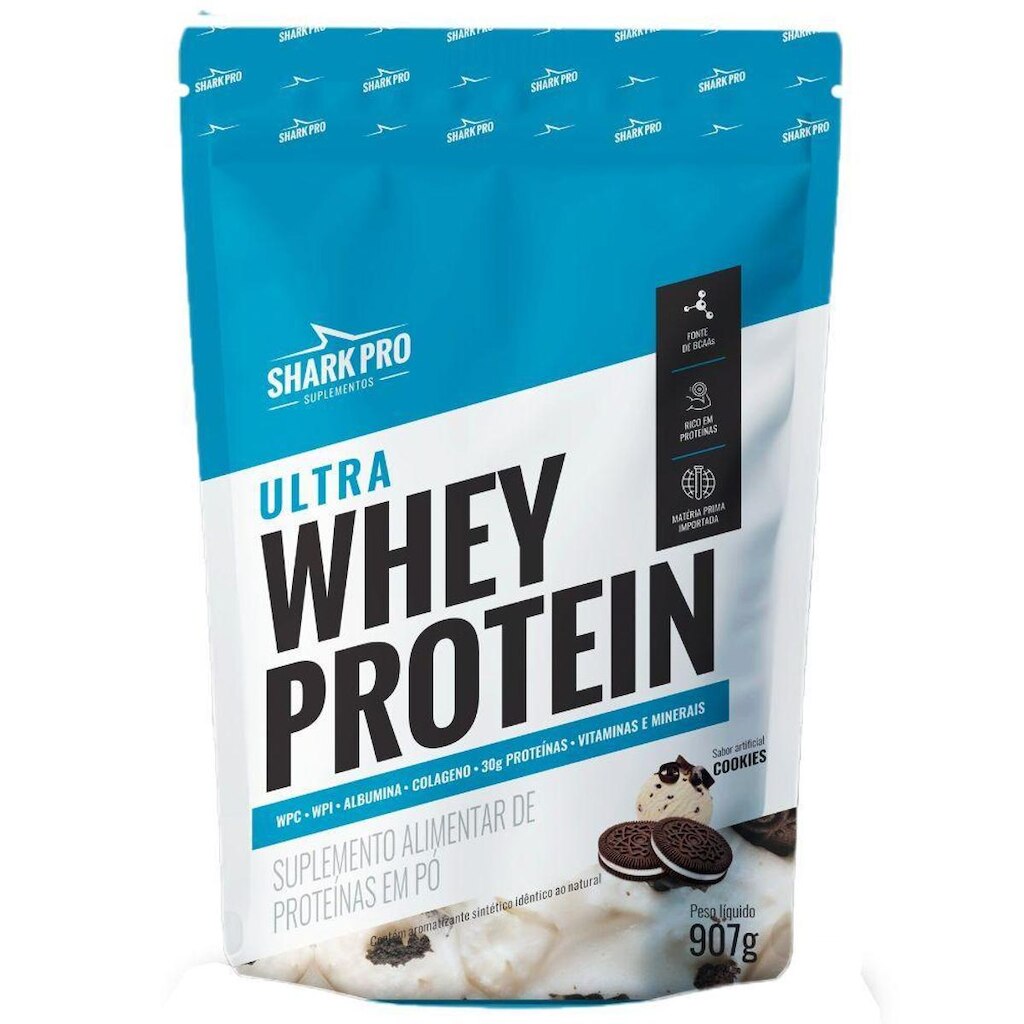 Whey Protein Concentrado Cookies 907g - Shark Pro