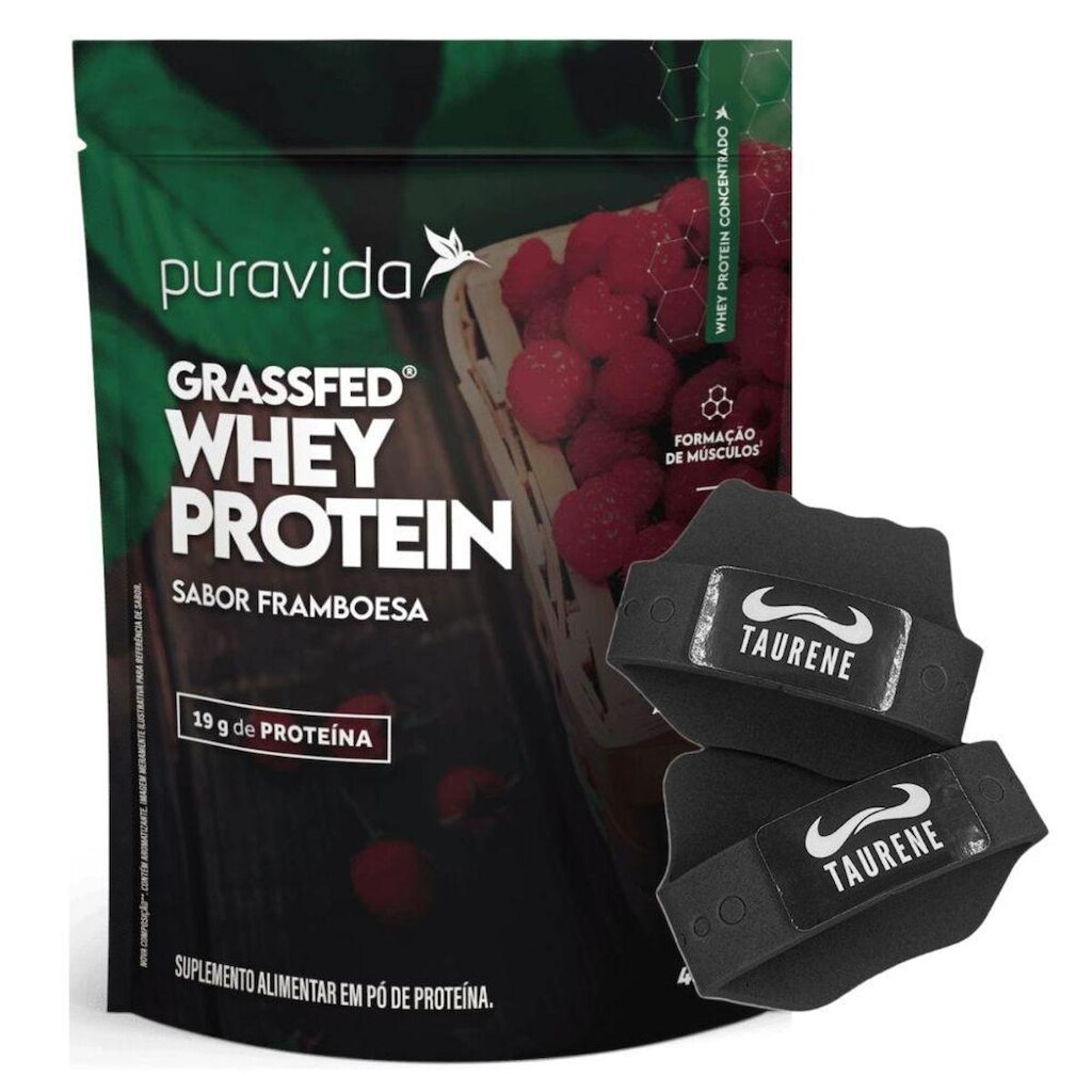 Whey Protein Concentrado Framboesa 450g Luva - PuraVida