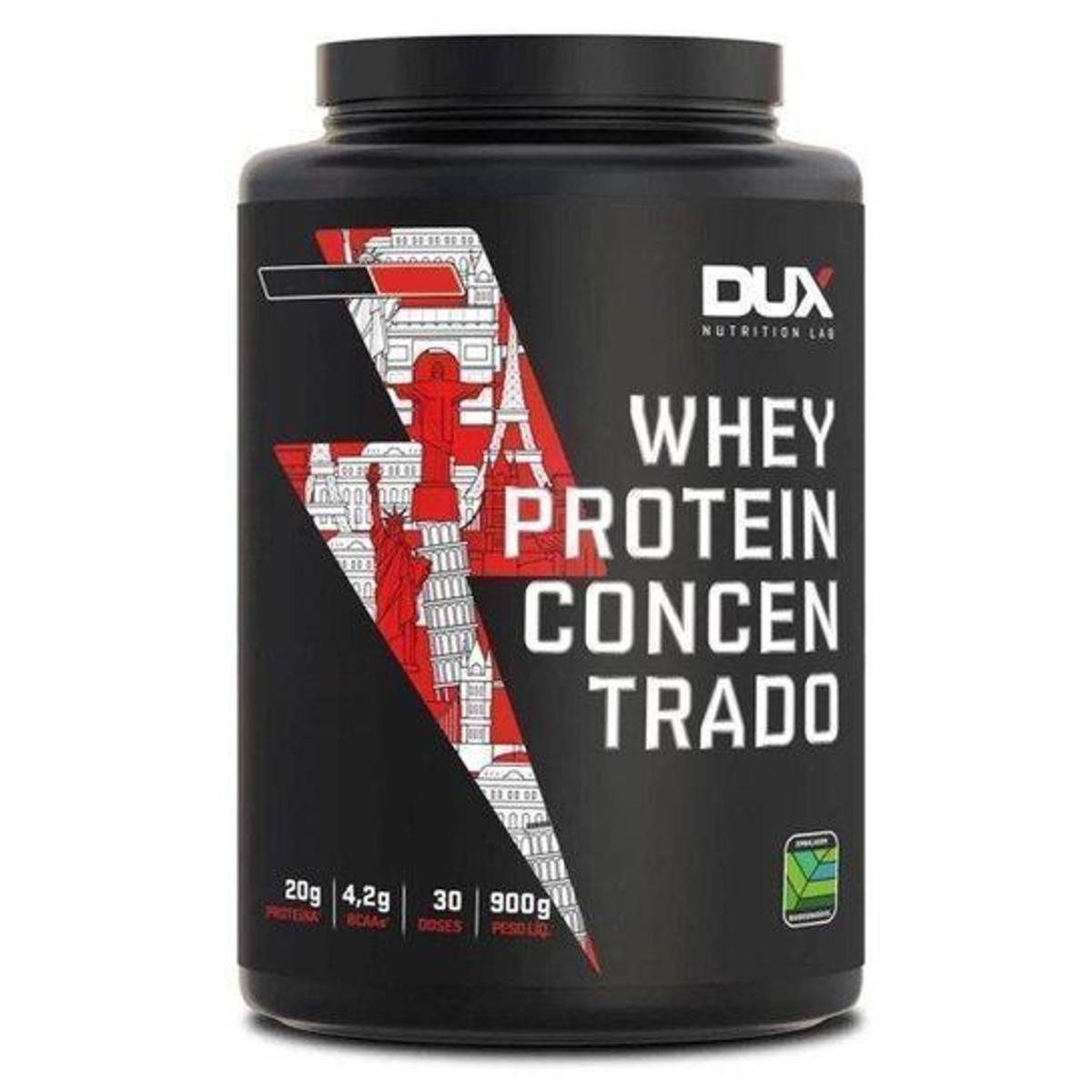 Whey Protein Concentrado - Pote 900g Dux Nutrition