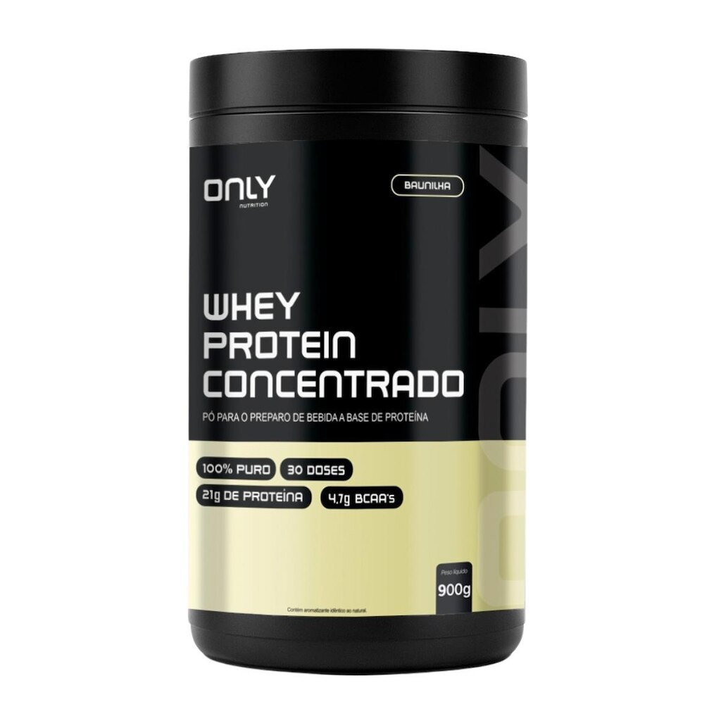 Whey Protein Concentrado Pote 900g  - Only Nutrition