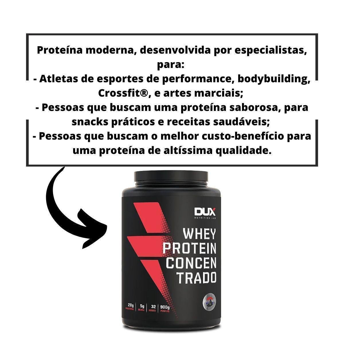 Whey Protein Concentrado Pote 900g Sabores Top Dux Nutrition Coco Netshoes