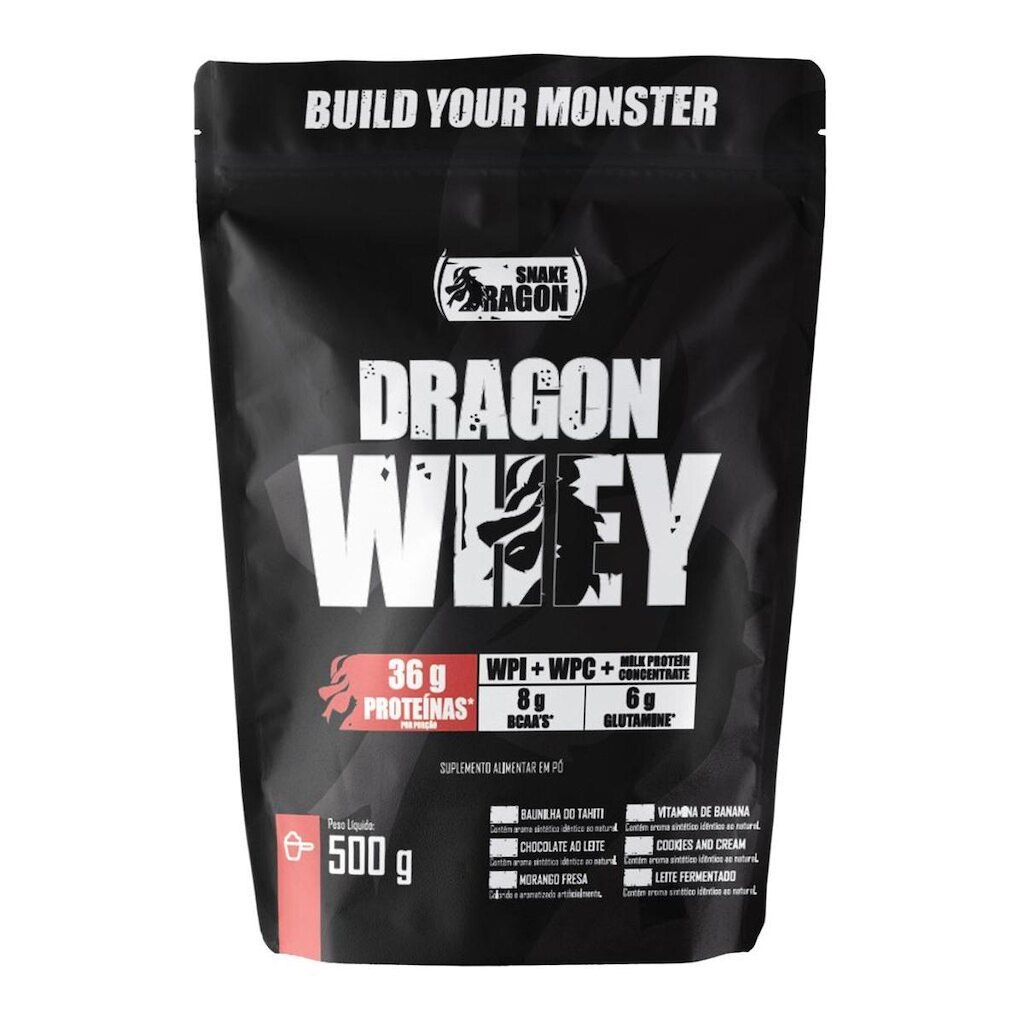 Whey Protein Dragon 500g Morango – Proteína e Nutrição