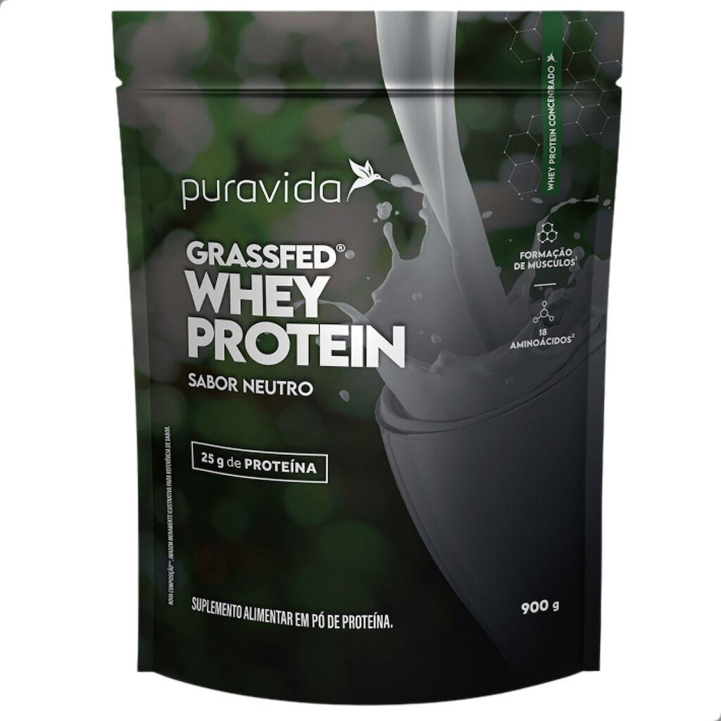 Whey Protein Grassfed Natural 900g Pura Vida