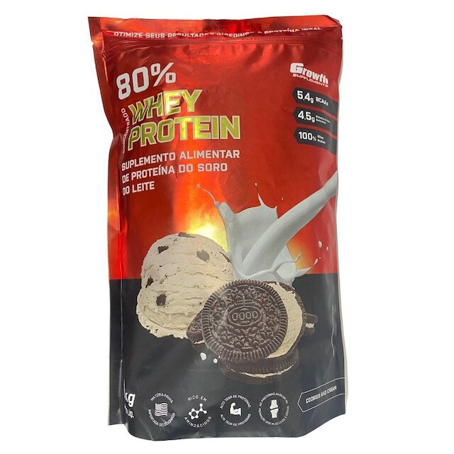 Menor preço em Whey Protein Growth 1kg Sabores Top Proteina Concentrada