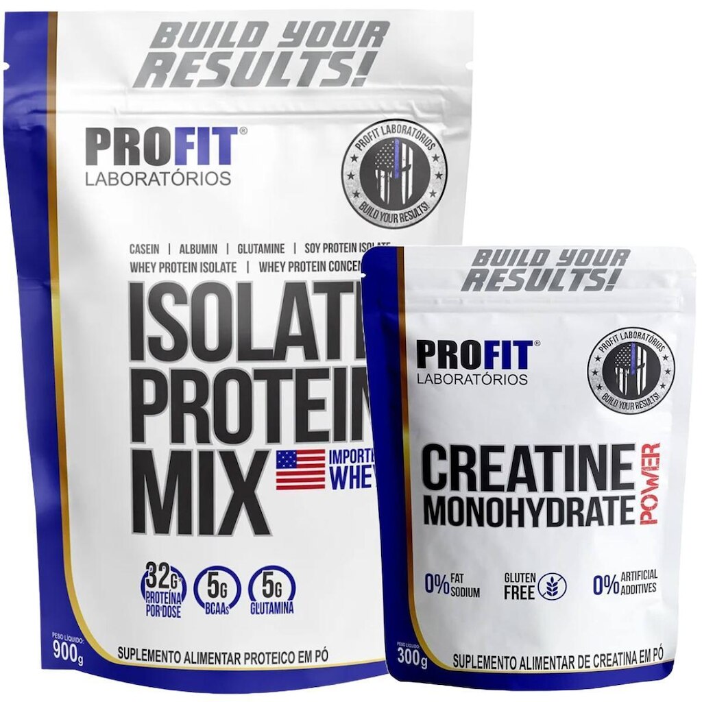 WHEY PROTEIN ISOLADO 900G l CREATINA MONOHIDRATADA POWER 300G l PROFIT