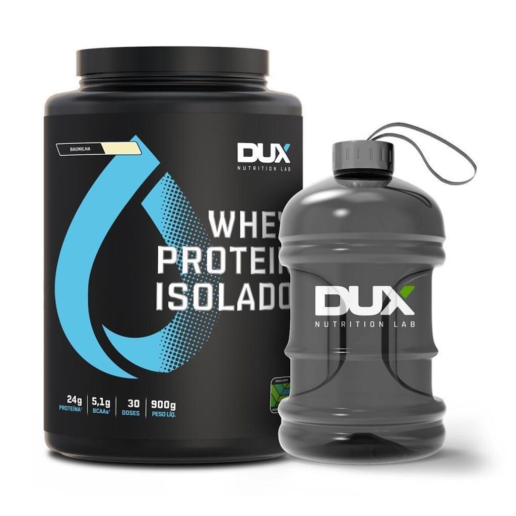 WHEY PROTEIN ISOLADO  900G + MINI GALÃO 1,8L Sabor Baunilha
