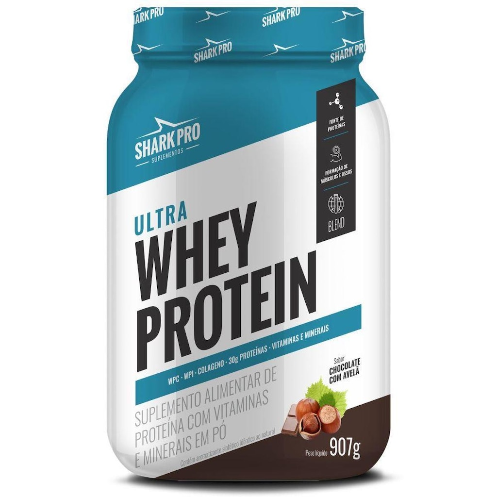 Whey Protein Isolado Chocolate Avela 907g - Shark Pro
