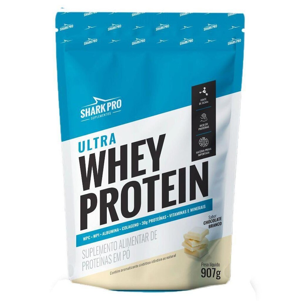 Whey Protein Isolado Chocolate Branco 907g - Shark Pro