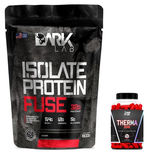 Whey Protein Isolado Fuse Refil 1,8kg Chocolate com Amendoim + Therma Burn 120 Caps Dark Lab Menor preço em Whey Protein Isolado Fuse Refil 1,8kg Chocolate com Amendoim + Therma Burn 120 Caps Dark Lab