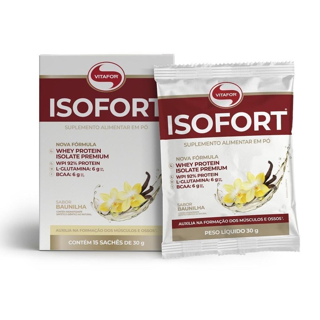 Whey Protein Isolado - Isofort - 15 sachês
