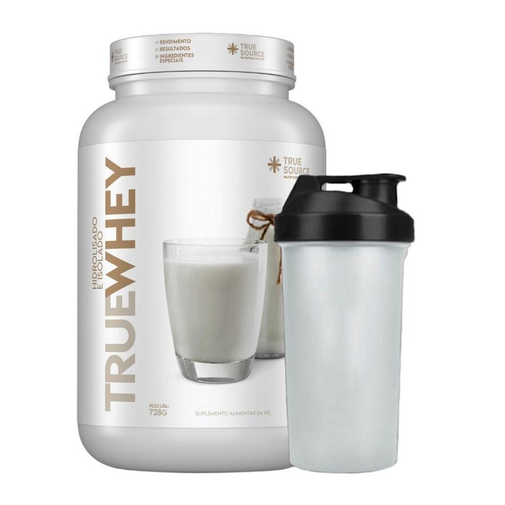 Whey Protein Isolado Neutro 728g Coqueteleira - True Source